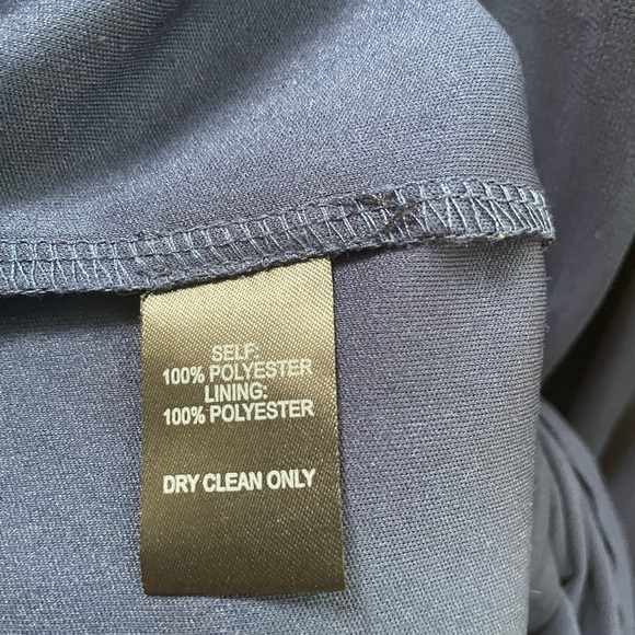 Lulus Heavenly Hues Chiffon Navy Slit Front Full Length Dress Medium - Picture 9 of 13